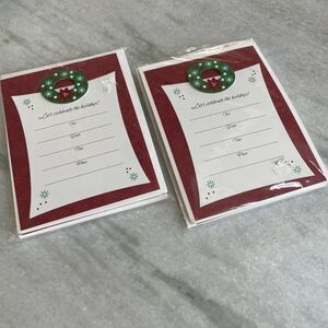 Vintage Party Express by Hallmark Invitation Kits Holiday Christmas 2 sets of 8